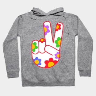 Floral Peace Sign Hoodie